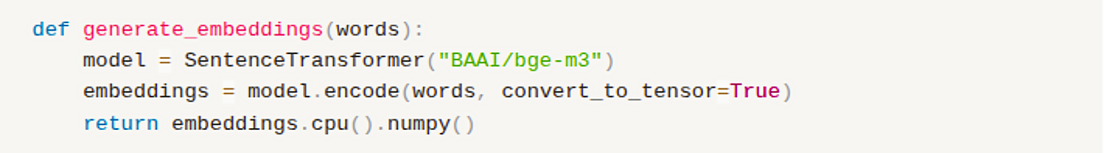 Embedding Generation